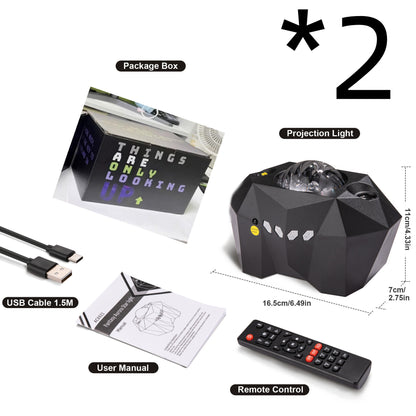 Usb Water Pattern Bluetooth Music Ocean Star Projector Lamp - Enfance-Heureuse