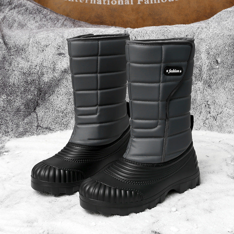 Snow Boots Outdoor Long Tube Fleece Lined Padded Warm Keeping - Enfance-Heureuse