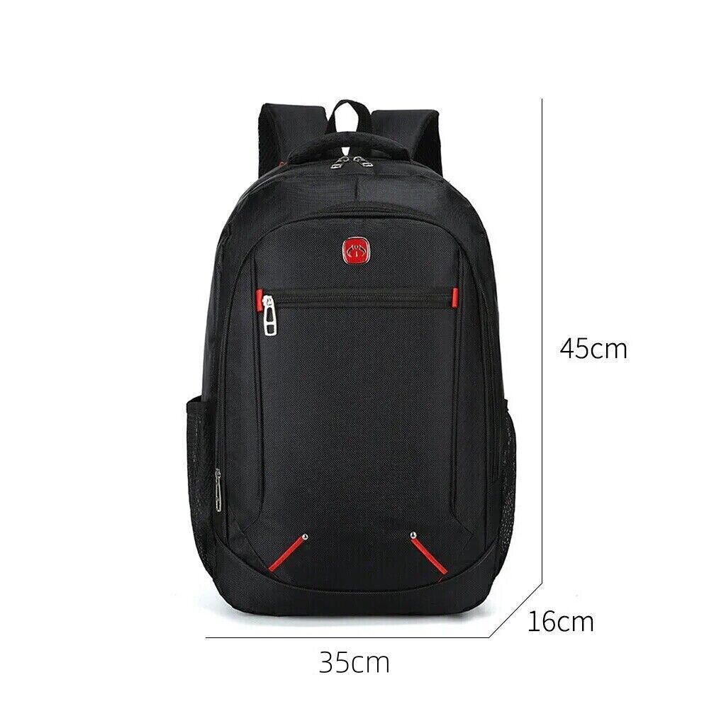 Mens Black Large Backpack Rucksack - Outdoor Sport Work School Travel Hiking Bag - Enfance-Heureuse