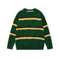 Men's Loose Striped Lapel Cardigan Sweater - Enfance-Heureuse