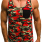 Casual Vest Men's Slim Breathable Camouflage Print Personalized Sleeveless
