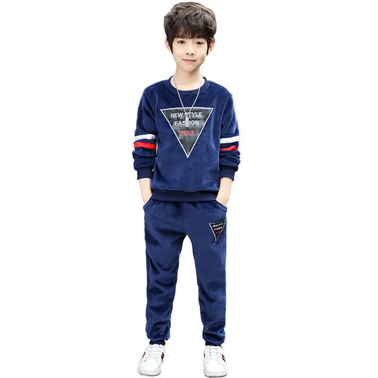 Garçons Printemps Or Velours Enfants de Costume - Enfance-Heureuse