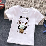 Cute Milk Tea Print Children's T-shirt - Enfance-Heureuse