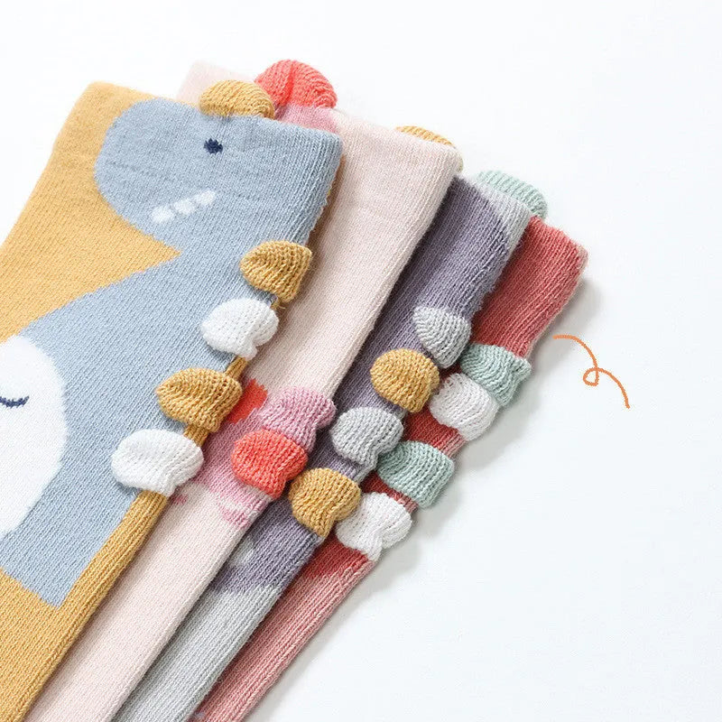 Three-dimensional Baby Over The Knee Socks Without Heels For Infants And Toddlers - Enfance-Heureuse