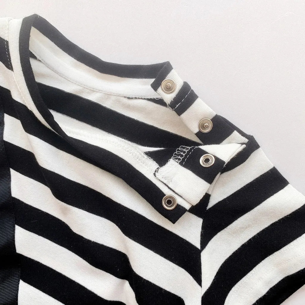 Striped Out Ha Clothing Children's Crawling Suit - Enfance-Heureuse
