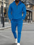 Men's Full Size Waffle-Knit Half Zipper Hoodie and Pants Set Plus Size - Enfance-Heureuse