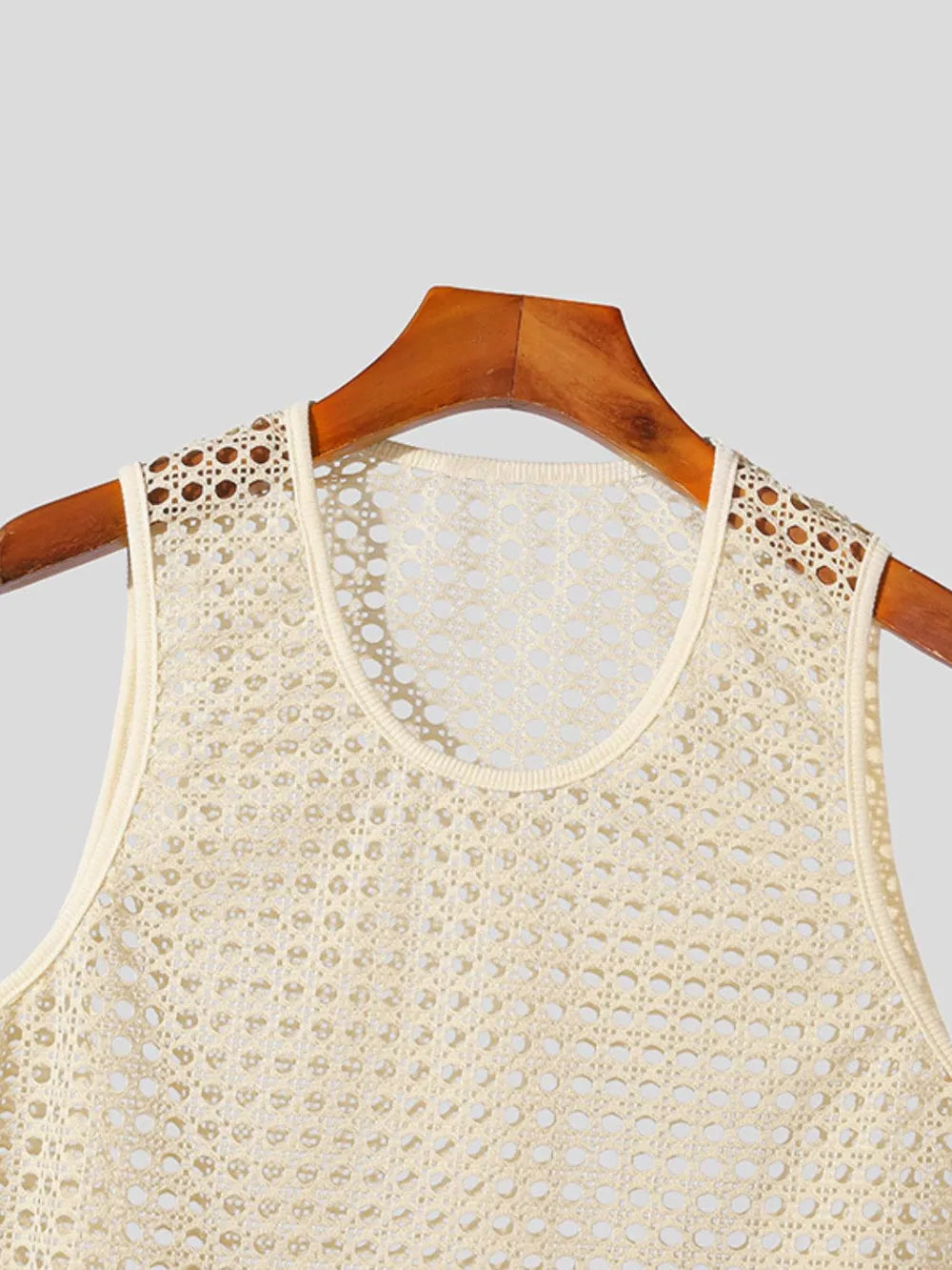 Men's Openwork Round Neck Tank - Enfance-Heureuse