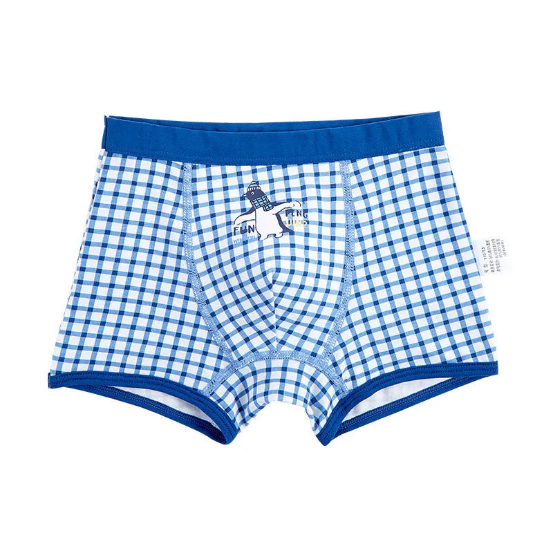 Cartoon Simple Cotton Children's Boxer Shorts - Enfance-Heureuse